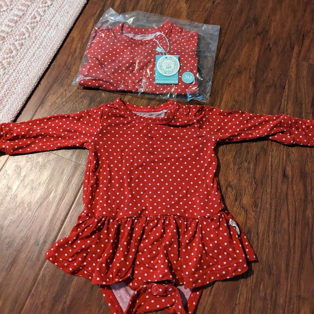 New in package bamboo dress onesie